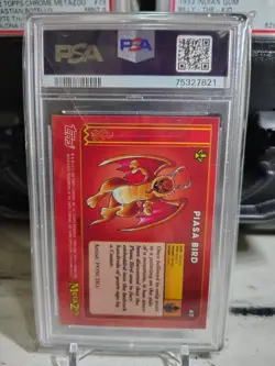 Piasa Bird 2022 Topps Chrome MetaZoo Refractor Card # 47/PSA 9 (POP 3) - Image 2