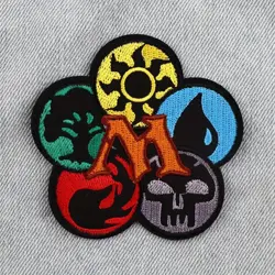 MTG Magic The Gathering Mana Symbol Logo Iron On Patch - Image 1
