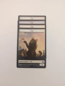 (4) Cat (0001) Cat (0002) Token *PLAYSET* Foundations Regular NM MTG - Image 1