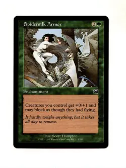 MTG Spidersilk Armor NM- Mercadian Masques Magic the Gathering ~ Free Ship ~ - Image 1