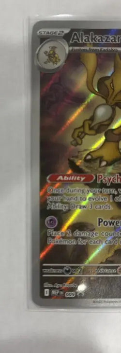 Alakazam | Mega Evolutions | 009 | ETB Promo Pokemon Center Stamped TCG - Image 3