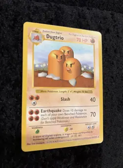 Dugtrio 019/102 Base Set (Shadowless) Regular Pokemon TCG - Image 3