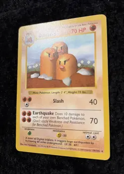 Dugtrio 019/102 Base Set (Shadowless) Regular Pokemon TCG - Image 4
