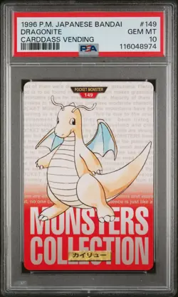 🐲 PSA 10 Dragonite 149 1996 Japanese Bandai Carddass Vending *POP 20* - Pokemon - Image 1