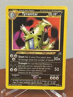 Pokemon WOTC Tyranitar- Neo Discovery - Non Holo - 31/75 - MP - Image 1