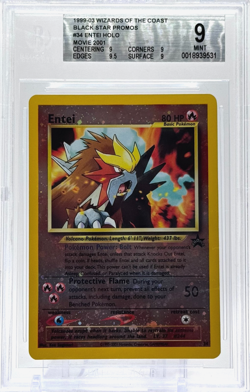Pokemon Entei Holo WOTC Black Star Movie Promo 34 BGS 9 Mint TCG - Image 1