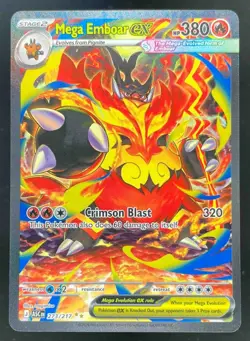 2026 Pokemon Ascended Heroes #273/217 Mega Emboar ex Special Illustration Rare - Image 1