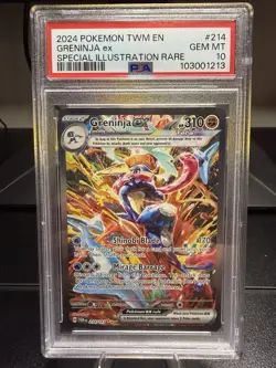 Pokemon 2024 SV Twilight Masquerade Greninja EX #214/167 TWM Gem Mint 10 PSA - Image 1