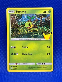 Pokemon Tcg Turtwig 4/25 Confetti Holo McDonald's Promos - Image 1