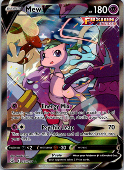 Mew V Alt Art MINT 2021 Pokemon Sword & Shield Fusion Strike 251/264 - Image 1