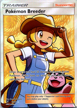 Pokemon Breeder (Full Art) - 73/73 Shining Legends NM Pokemon TCG - Image 1