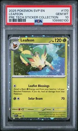 Leafeon #170 Pokemon Promo Pre Tech Sticker Collection SVP EN-SV GEM MINT PSA 10 - Image 1