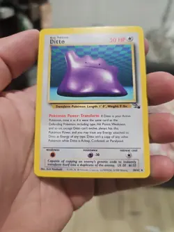 Pokemon Ditto 18/62 · Rare · Fossil · Vintage WOTC (1999) NM PACK FRESH! - Image 2
