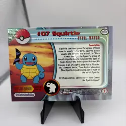 2000 Pokemon Topps Chrome: Squirtle #07 - NM - Image 2