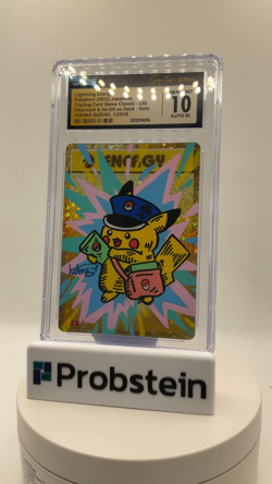 Yukina Suzuki Signed Sketched Pokemon JPN Lightning Energy CGC 10 AUTO 10 - Image 2
