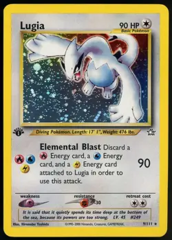 2000 Pokemon Neo Genesis 1st Edition #9/111 Lugia Holo Rare - Image 1