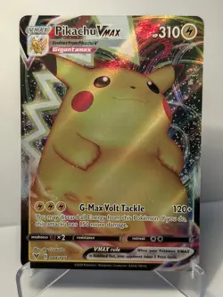 Pikachu Vmax 044/185 Vivid Voltage Full Art Holo Ultra Rare Pokemon TCG NM+ - Image 1
