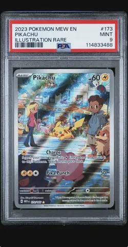 2023 POKEMON MEW EN-151 ILLUSTRATION RARE #173 PIKACHU PSA 9 - Image 1