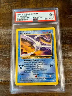 Pokemon 2000 Black Star Promo Aoki Error ARTICUNO #22 PSA 9 Mint RARE - Image 1