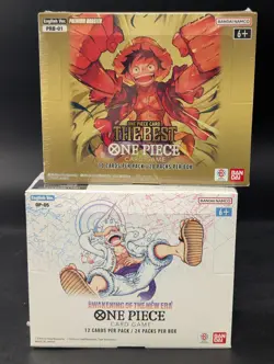 Lot (2) One Piece OP05 Awakening New Era + PRB01 The Best Booster Box Sealed - Image 1