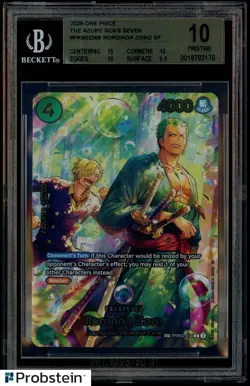 One Piece TCG Roronoa Zoro SP PRB02-006 BGS 10 - Image 1