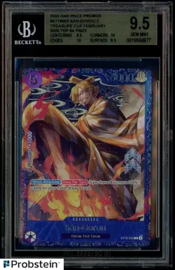 2025 One Piece Promos Treasure Cup San-Gorou Top 64 Prize #ST18-003 BGS 9.5 - Image 1