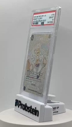 2025 ONE PIECE OP11 ENGLISH MONKEY.D.LUFFY 3RD ANNIVERSARY GOLD PSA 10 - Image 2