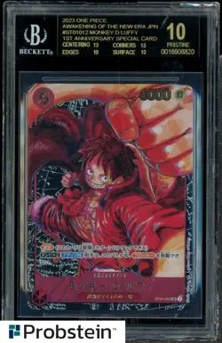 2023 One Piece Japanese 1st Anniversary Monkey D Luffy SR BGS 10 BLACK LABEL - Image 1
