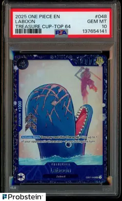 2025 One Piece EN Treasure Cup Top 64 #048 Laboon PSA 10 GEM MINT - Image 1