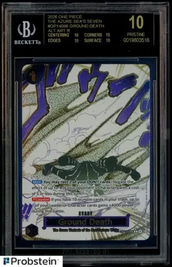 2026 One Piece The Azure Sea's Seven OP14096 Ground Death BGS 10 BLACK LABEL - Image 1