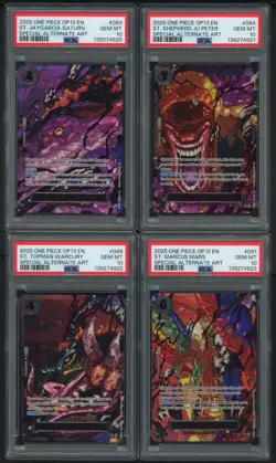 Lot (4) PSA 10 Elders Demon God Pack One Piece Sequential PSA 10 Set No Nusjuro - Image 1
