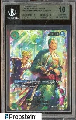 2026 One Piece The Zure Sea's Seve PRB02006 Roronoa Zoro SP BGS 10 PRSITINE - Image 1