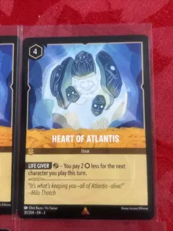 4x Disney Lorcana Into The Inklands - Heart Of Atlantis - 30/204 MINT x4 - Image 2