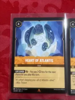 4x Disney Lorcana Into The Inklands - Heart Of Atlantis - 30/204 MINT x4 - Image 3