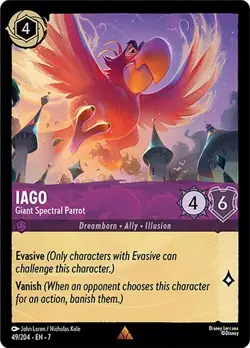 Iago Giant Spectral Parrot 49/204 Disney Lorcana Archazia's Island Non-Foil - Image 1