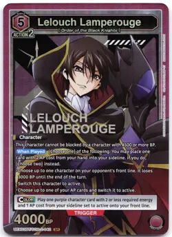 Lelouch Lamperouge SR UEX03BT/CGH-2-042 Foil Union Arena: CODE GEASS: Vol.2 - Image 1