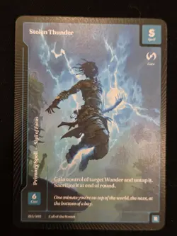 Wonders of The First Stolen Thunder Rare Call Of The Stones - Image 1