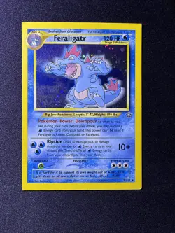 Feraligatr Neo Genesis 5/111 Holo Rare HP SQUARE CUT ERROR CARD - Image 1