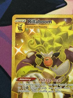 Rillaboom 197/189 Darkness Ablaze Full Art Gold Secret Rare Pokemon Card - Image 2