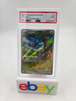 2023 Pokemon Mew en Tangela Illustration Rare Card 178/165 PSA Mint 9 - Image 1