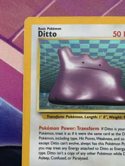Pokemon TCG Ditto Fossil 3/62 Holo Unlimited Rare Card MP - Image 2