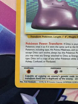 Pokemon TCG Ditto Fossil 3/62 Holo Unlimited Rare Card MP - Image 5