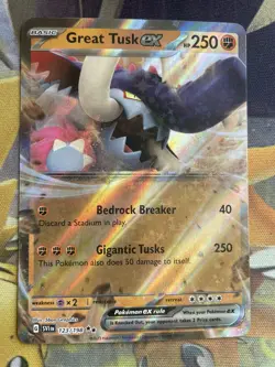 Great Tusk ex 123/198 - Scarlet & Violet - Double Rare Holo Pokemon Card NP - Image 1