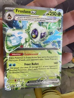Froslass Ex 003/182 Pokemon Card Paradox Rift Double Rare Never Played - Image 2