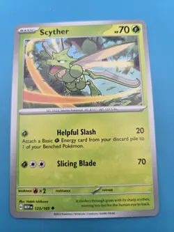 Scyther 123/165 151 Regular TCG Pokemon Card NM - Image 1