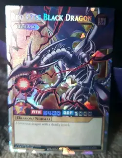 Yugioh Card Red Eyes Black Dragon Over Frame Rush Duel English Translated Legend - Image 1