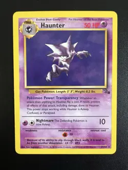 Haunter 21/62 Fossil Set Unlimited 1999 Pokemon Card Rare NM - Image 1