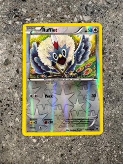Pokemon TCG Cards Rufflet 129/162 BREAKthrough Reverse Holo - Image 1
