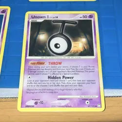 Pokemon Unown U, X, A, T Card Lot - DP Series (4 Cards) (READ DESC) - Image 5