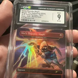 MTG Error Vivi's Thunder Magic Foil Secret Lair x Final Fantasy FFIX CGC 9 Mint - Image 1
